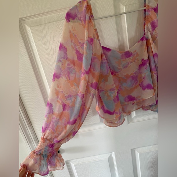 Buddy Love Pastel Watercolor Cropped Top Small - Picture 4 of 5